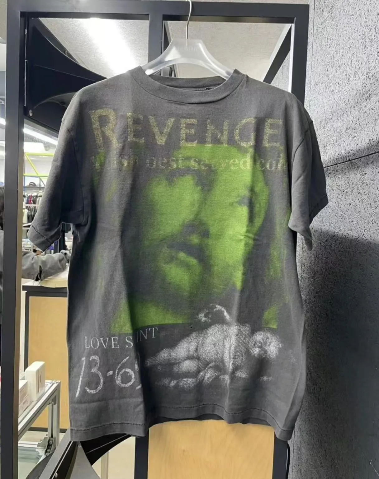 Spot ST505 style washed gray P146 3 Kimura Takuya same style SAINT MICHAEL BJ REVENGE/BerBerJin T-shirt 23SS code number S-M-L-XL